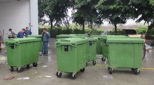 660L塑料垃圾桶尺寸设计规格